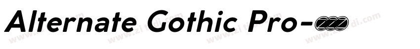 Alternate Gothic Pro字体转换